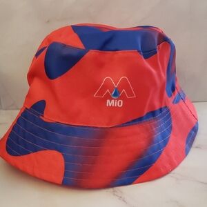 Mio Brand Reversible Red And Blue Abstract Bucket Hat NWOT
